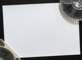 Movie Film roll Blank paper background for title Royalty Free Stock Photo