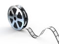 Movie films spool with film Royalty Free Stock Photo