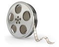 Movie films spool with film Royalty Free Stock Photo