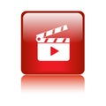 Movie icon logo button Royalty Free Stock Photo