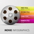 Movie infographics Royalty Free Stock Photo