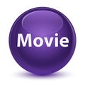 Movie glassy purple round button