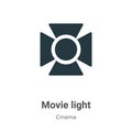 Movie light vector icon on white background. Flat vector movie light icon symbol sign from modern cinema collection for mobile Royalty Free Stock Photo