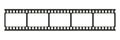 Movie long film strip isolated on white background. Film strip template. Cinema and filmmaking concept