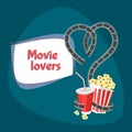 Movie lovers illustration