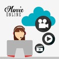 movie online design Royalty Free Stock Photo