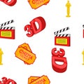 Movie pattern, cartoon style Royalty Free Stock Photo