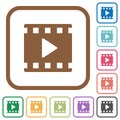 Movie play simple icons