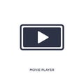 movie player play button icon on white background. Simple element illustration from music and media concept Royalty Free Stock Photo