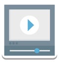 Movie Player, Video Player Vector Icon editable