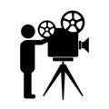 Movie producer vector icon