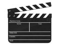 Movie production clapboard isolated