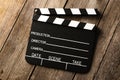 Movie production clapper board Royalty Free Stock Photo