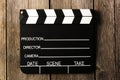 Movie production clapper board Royalty Free Stock Photo