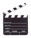 Movie production clapper board on white background Royalty Free Stock Photo