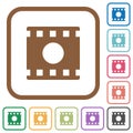 Movie record simple icons