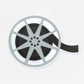 Movie reel icon isolated on background Royalty Free Stock Photo