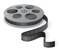 A movie reel with a strip of frames Royalty Free Stock Photo