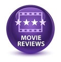 Movie reviews glassy purple round button