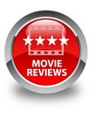 Movie reviews glossy red round button