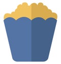 Movie set popcorn, icon Royalty Free Stock Photo