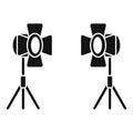 Movie spotlight icon, simple style