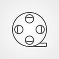 Movie strip vector icon sign symbol Royalty Free Stock Photo