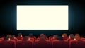 Movie theater. Cinema audience crowd watching film Royalty Free Stock Photo
