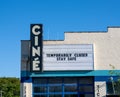 Movie Theater Closed Sign