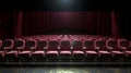 movie theater empty auditorium with seats. Generative AI Royalty Free Stock Photo