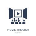 Movie Theater icon. Trendy flat vector Movie Theater icon on white background from Cinema collection