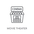 Movie Theater linear icon. Modern outline Movie Theater logo con
