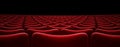 Movie theater red seats 3d illustration