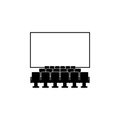 Movie theater screen icon. Simple glyph vector of cinema for UI and UX, website or mobile application Royalty Free Stock Photo