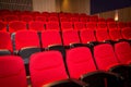 Movie theater empty auditorium with seats Royalty Free Stock Photo