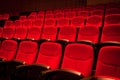 Movie theater empty auditorium with seats Royalty Free Stock Photo