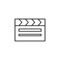 movie theater sign icon. Element of navigation sign icon. Thin line icon for website design and development, app development. Royalty Free Stock Photo