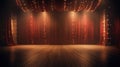 Movie or theater stage with red curtains and spotlights Royalty Free Stock Photo