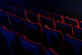 Movie theatre empty seats Royalty Free Stock Photo