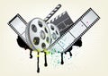 movie theme illustration Royalty Free Stock Photo