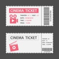 Movie Ticket Cinema concept with ticket icons design, vector illustration. Fresh design Ticket Vector. Cinema ticket movie coupon Royalty Free Stock Photo