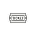 Movie ticket. vector Admit one, admission pass Royalty Free Stock Photo