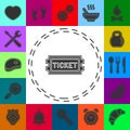 Movie ticket. vector Admit one illustration, admission pass Royalty Free Stock Photo