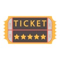 Movie ticket. vector Admit one illustration, admission pass. Royalty Free Stock Photo