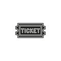 movie ticket. vector Admit one illustration, admission pass Royalty Free Stock Photo