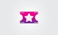 Movie ticket vector icon for apps icon, logo