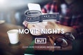 Movie Tickets Nights Audience Cinema Theater Concept Royalty Free Stock Photo