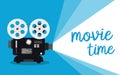 Movie time concept. Cinema banner design