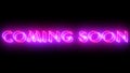 Movie Trailer Coming Soon Text Revealed. Neon-colored Coming Soon word text illustration.