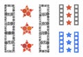 Movie trailer Mosaic Icon of Round Dots